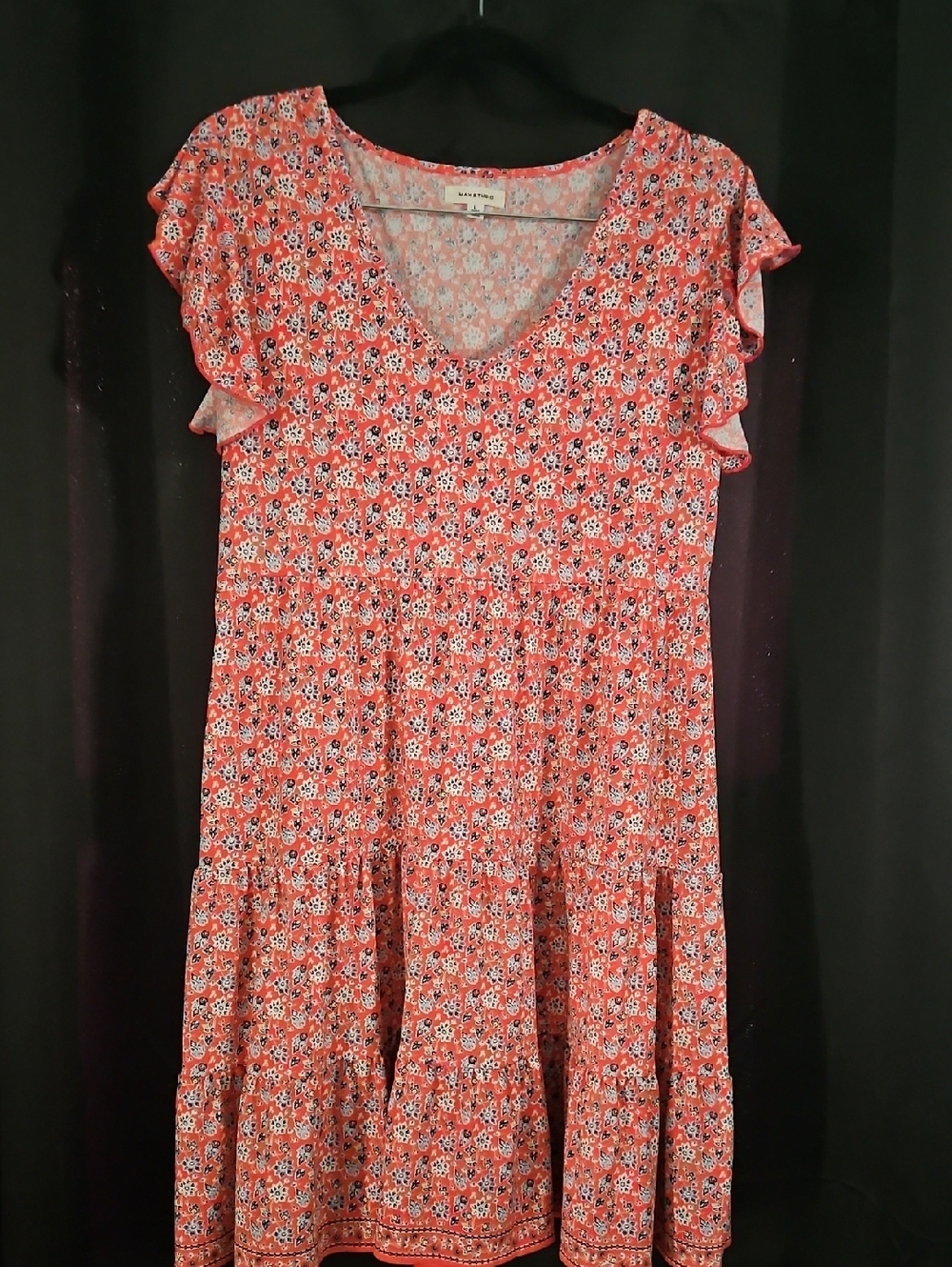 Max Studio Pink and White Floral Print Dress